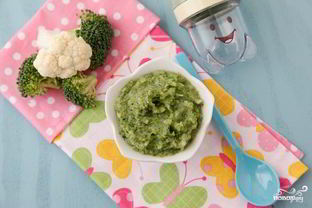 Пюре из цветной капусты и брокколи