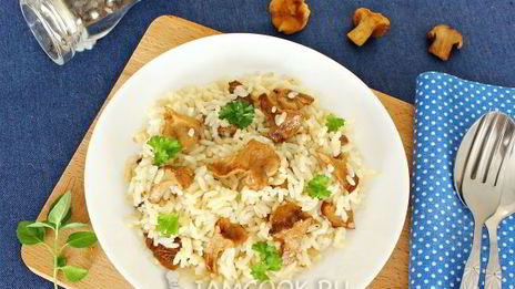 рис с грибами в мультиварке
