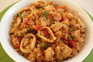 Рис с морепродуктами в мультиварке