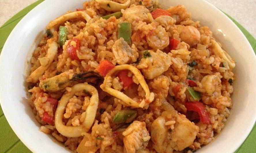 Рецепт рис с морепродуктами в мультиварке