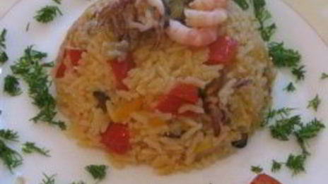 рис с морепродуктами в мультиварке