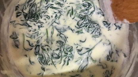 рис с морскими гребешками и сливочно-апельсиновым соусом