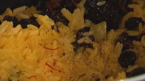 рис с шафраном и сухофруктами