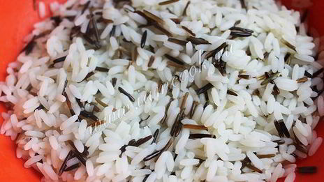 рис с шампиньонами и цуккини