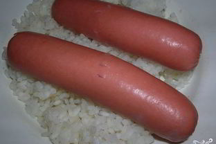 Рис с сосиской в мультиварке