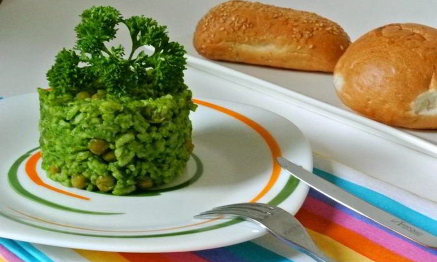 Рецепт рис с зеленым горошком