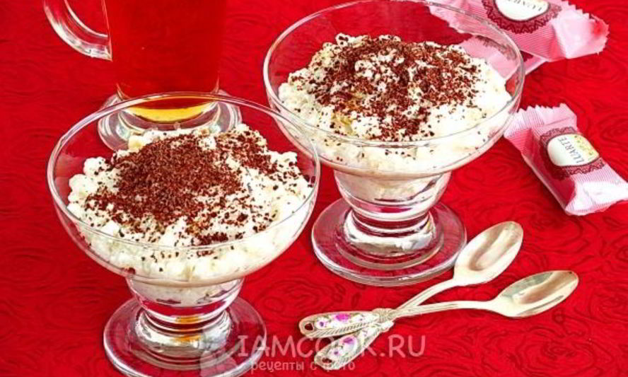 Рецепт рис со взбитыми сливками