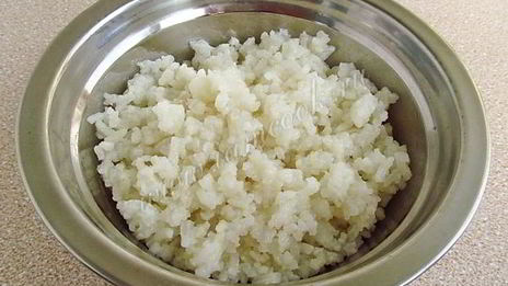 рис со взбитыми сливками