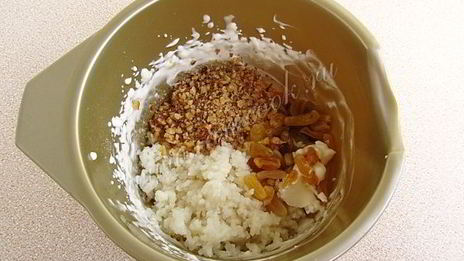 рис со взбитыми сливками