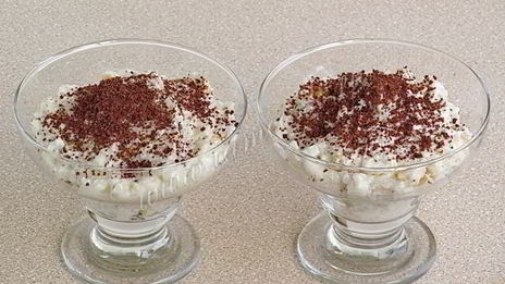 рис со взбитыми сливками