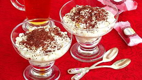 рис со взбитыми сливками