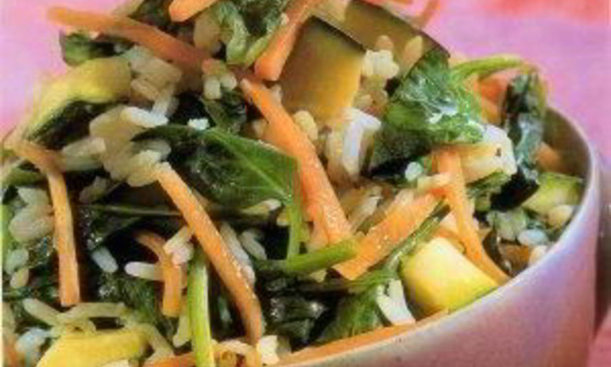 Рецепт рис жареный с зеленью