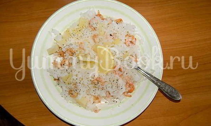 Рецепт рис жасминовый с креветками и ананасом