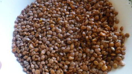 тушеная чечевица с тыквой и мясом