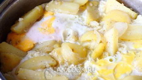 жареная картошка с яйцом
