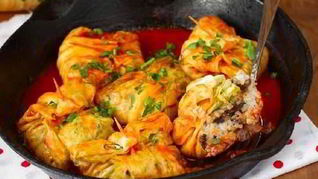 Ароматные голубцы с грибами