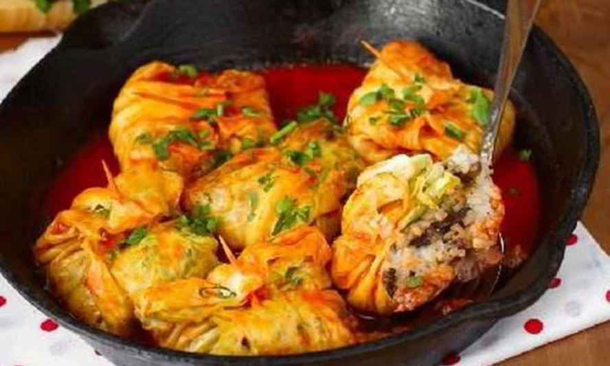 Рецепт ароматные голубцы с грибами