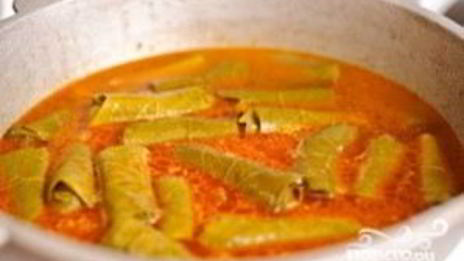 долма из виноградных листьев