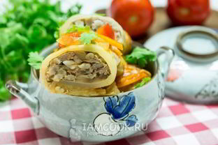 Голубцы с перловкой и грибами