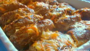 Ленивые голубцы под сметанным соусом