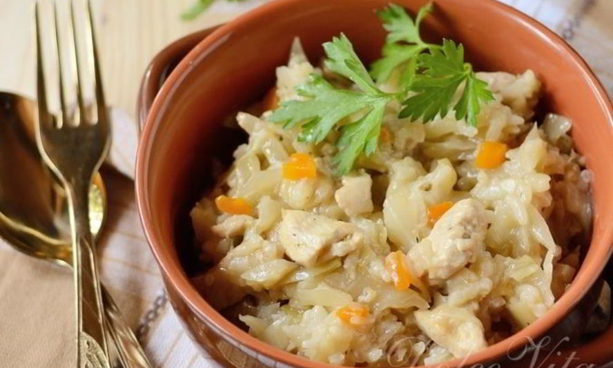 Рецепт ленивые голубцы с курицей