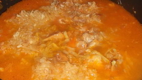 ленивые голубцы с лисичками и гузками индейки