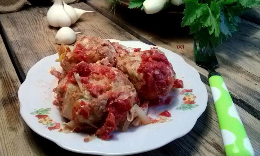 Рецепт ленивые голубцы с рисом и фаршем