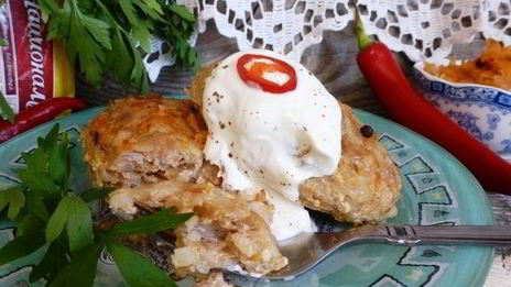 запеченные ленивые голубцы с квашеной капустой