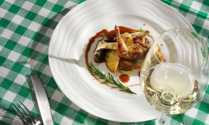 Рецепт белые грибы с жареной перепелкой