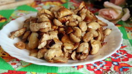 дождевики жаренные с луком