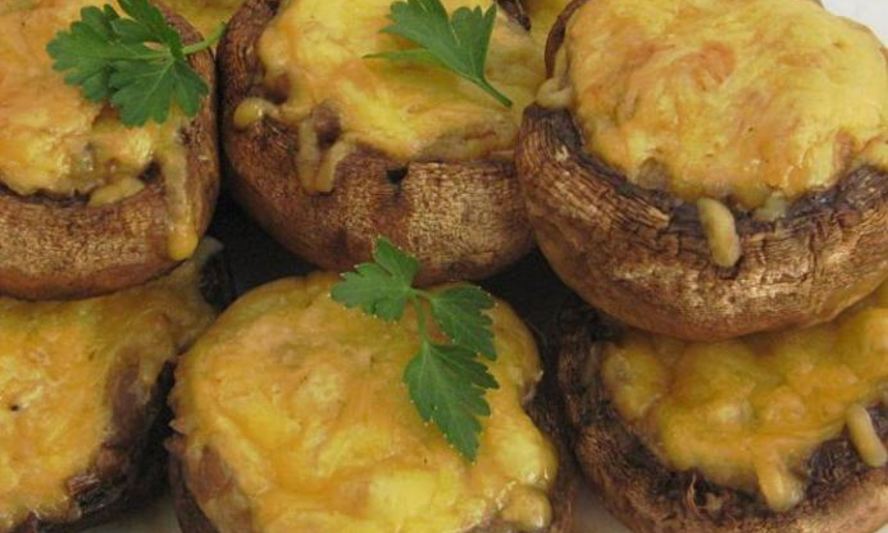 Рецепт фаршированные грибы с сыром в духовке