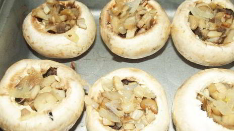 фаршированные грибы с сыром в духовке