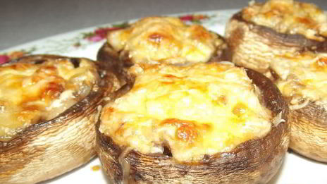 фаршированные грибы с сыром в духовке