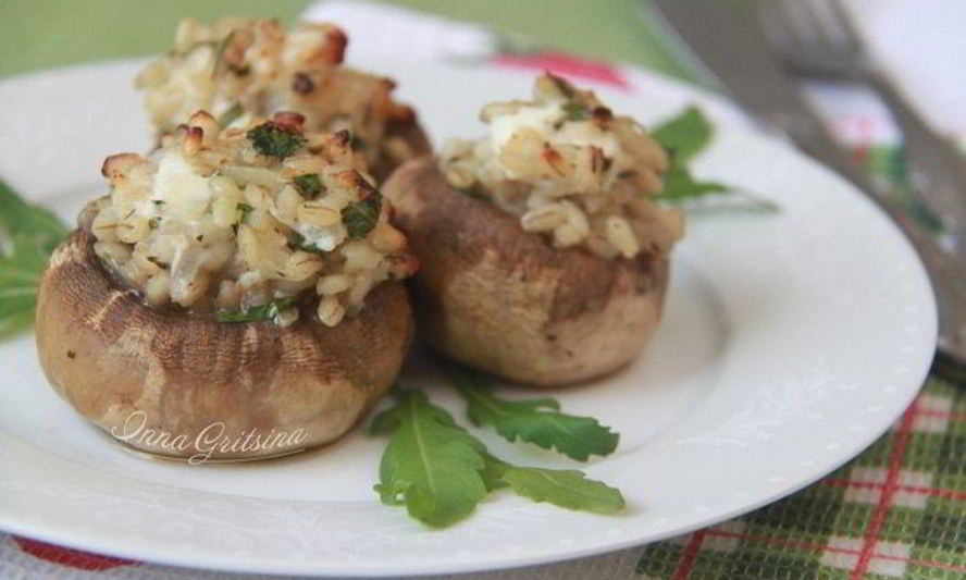 Рецепт фаршированные перловкой грибы
