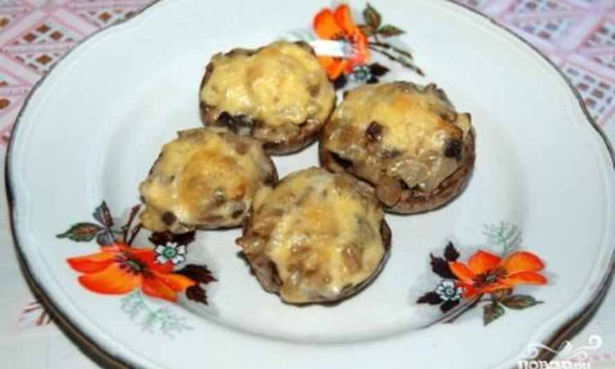 Рецепт фаршированные шампиньоны с сыром