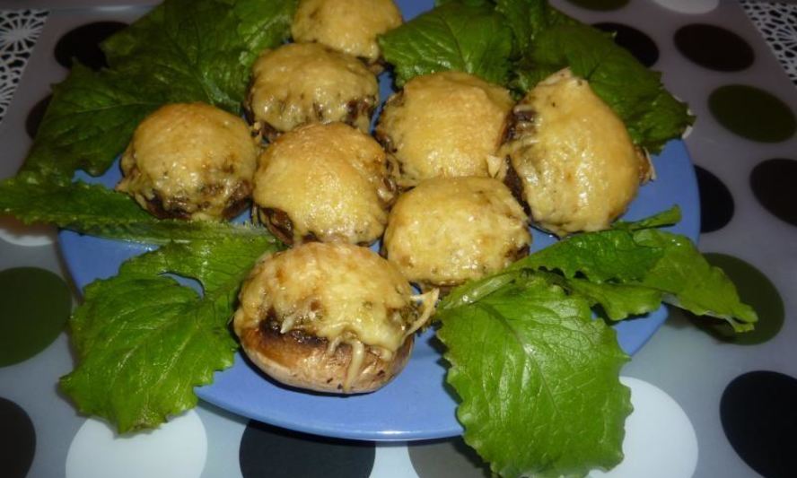 Рецепт фаршированные шампиньоны сыром