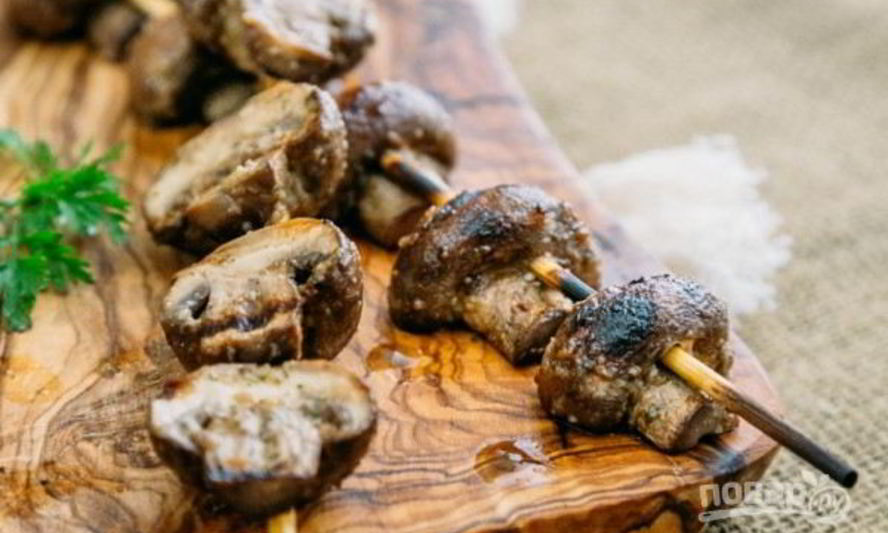 Рецепт грибы на мангале