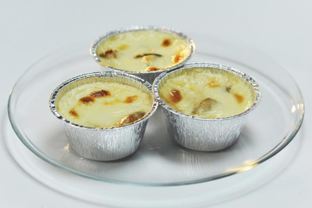 Грибы под сырным кастардом