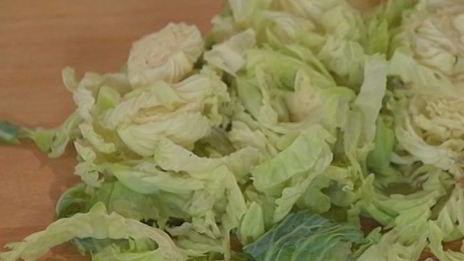 грибы с фасолью, капустой и сыром