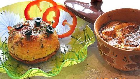 грибы с овощами в горшочках