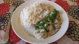 Грибы в сливочном соусе