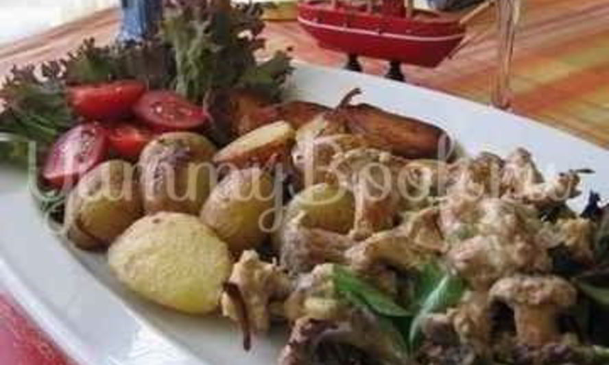 Рецепт лисички жареные с картофелем