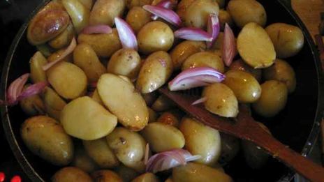 лисички жареные с картофелем