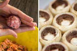 Шампиньоны с фаршем