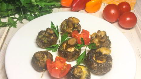 шампиньоны в духовке целиком