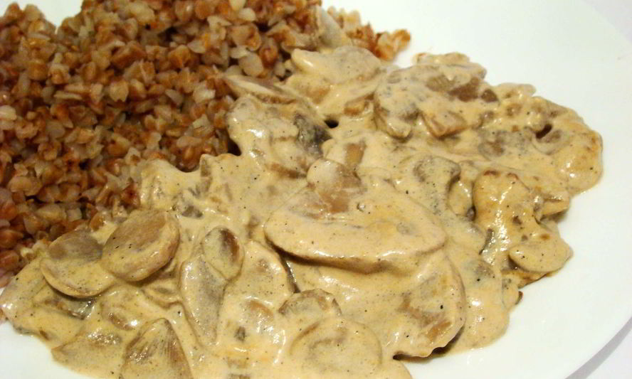 Рецепт шампиньоны в сметанном соусе