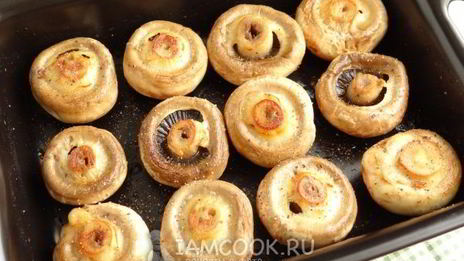 шампиньоны, запеченные с чесноком и тимьяном