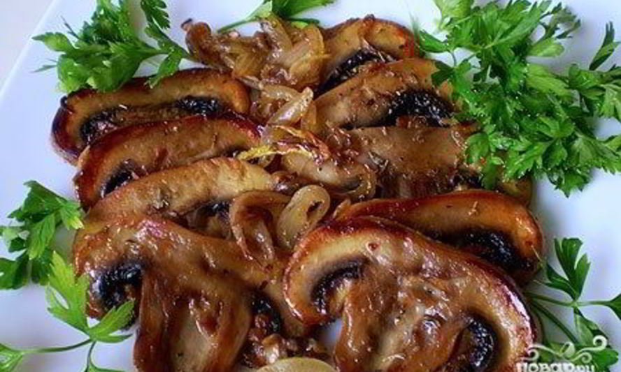Рецепт шампиньоны жареные с луком