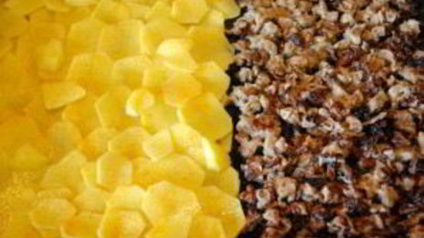 сморчки запеченные под сыром с картофелем