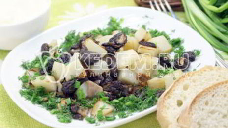 сморчки жареные с картофелем